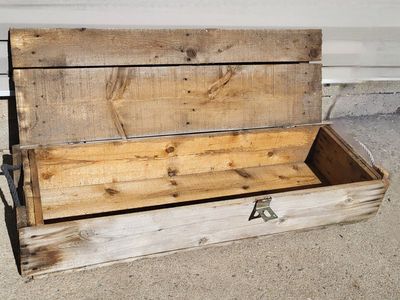 **VINTAGE MILITARY CANNON AMMO BOX**