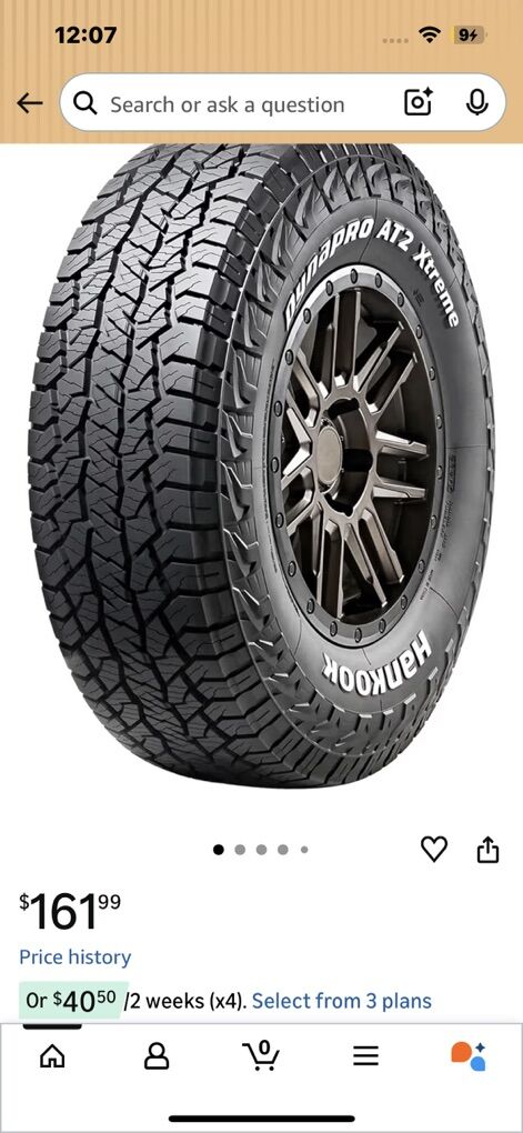 4 Hankook Snow Tires 225-75-R16