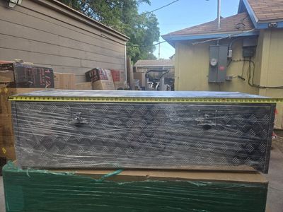Large Diamond Plate Aluminum Toolbox Storage Chest
