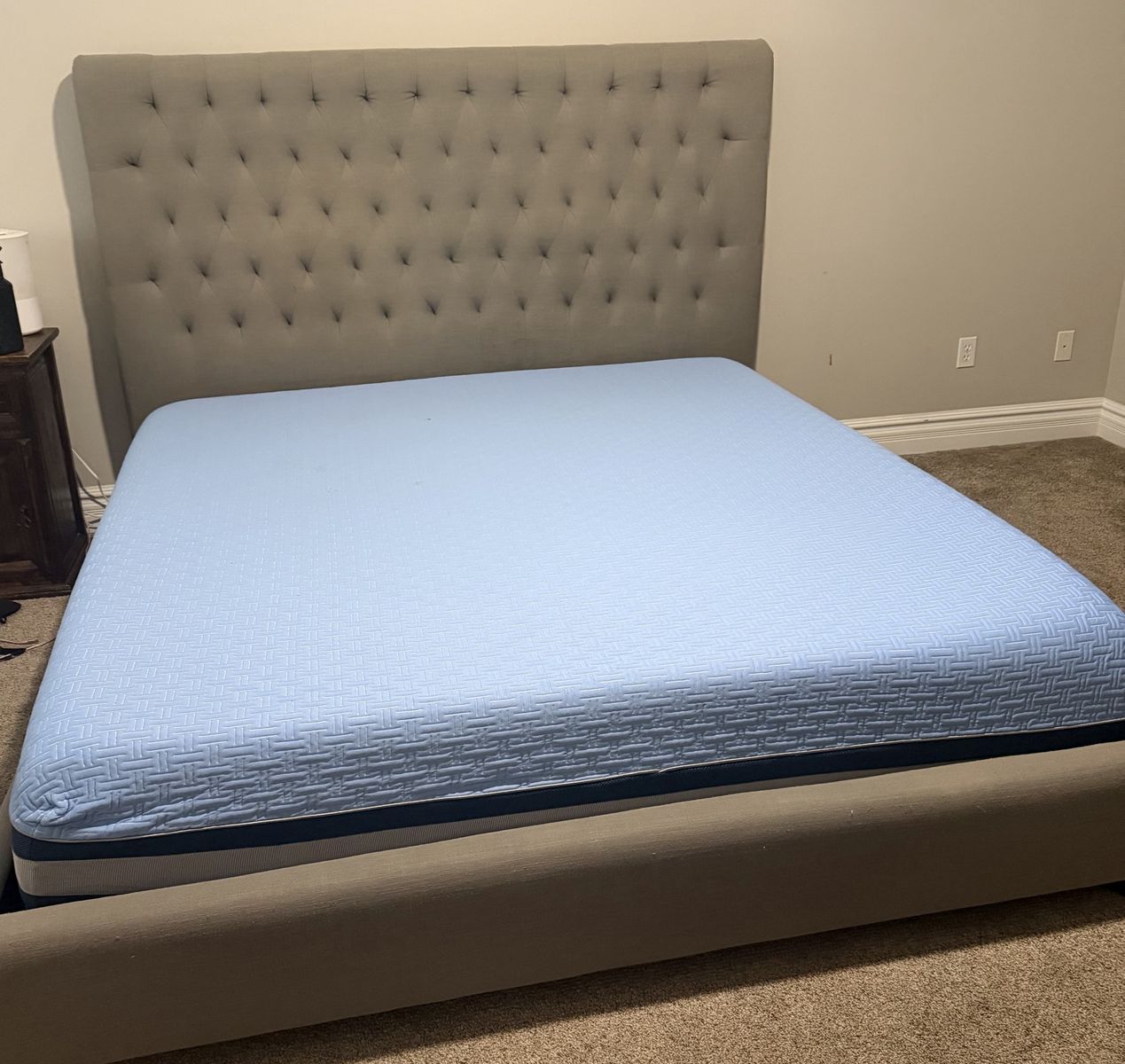 King bed frame and Blue Burrito Mattress