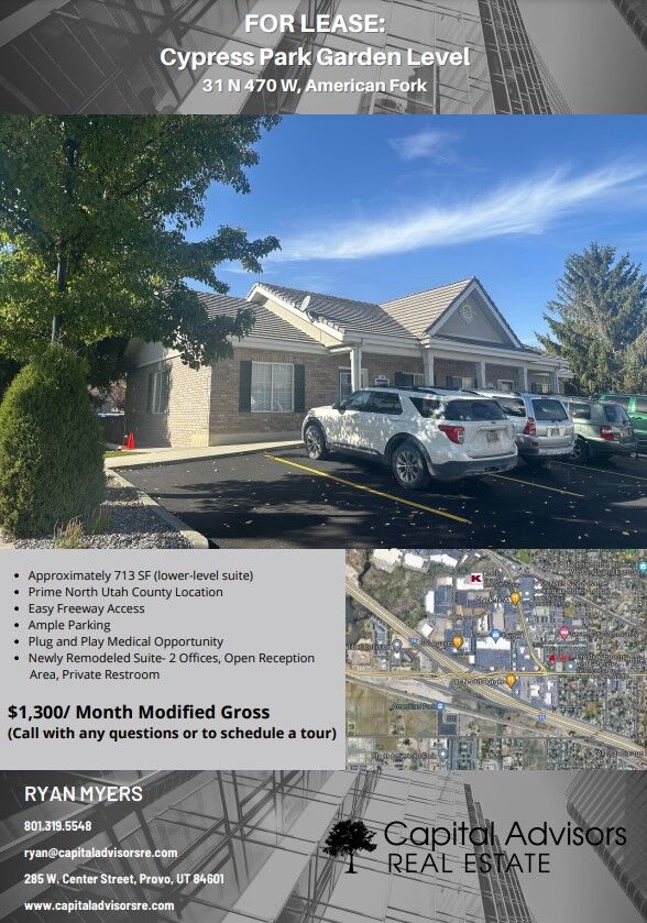 Office For Rent in American Fork- Cypress Park
