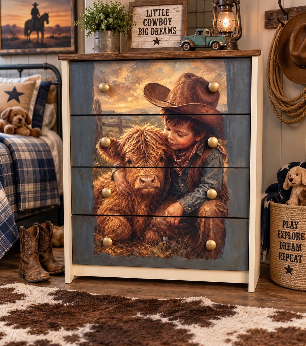 Cute Little Cowboy Dresser