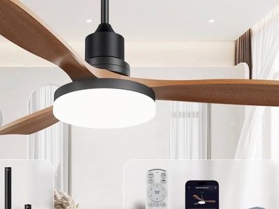 NEW 52" Smart Ceiling Fan with LED Light | Alexa Compatible | $80