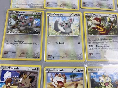 Lot of Pokemon Trading Cards - Meowth, Minccino, Patrat, Persian