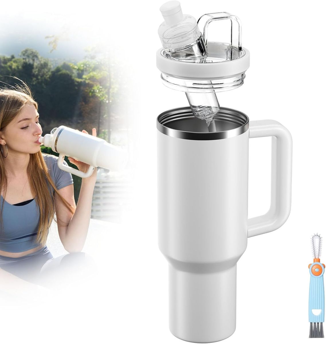 NEW Tumbler Adapter for Stanley Compatible with Flavors Cartridges, Fit Stanley 30oz & 20oz Quencher H2.0