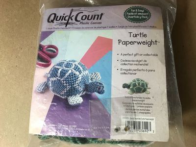 Quick Count Plastic Canvas Turtle Paperweight Kit