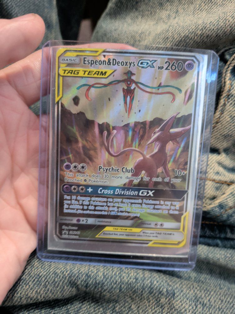 Pokémon TCG Espeon & Deoxys GX TAG TEAM Basic 260 HP Holo Rare Card
