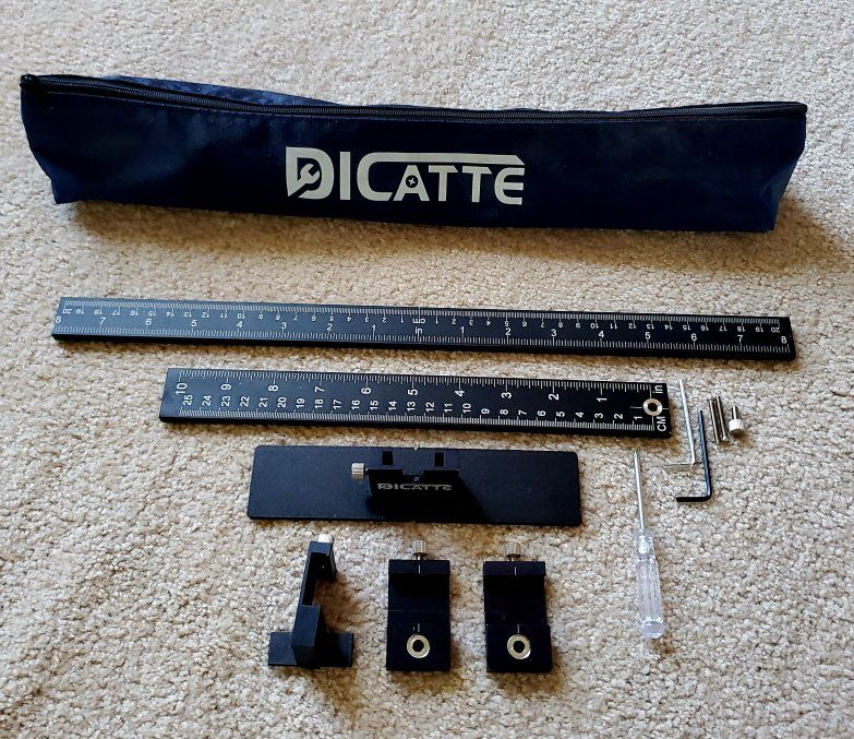 DICATTE Precision Woodworking Marking Ruler Set