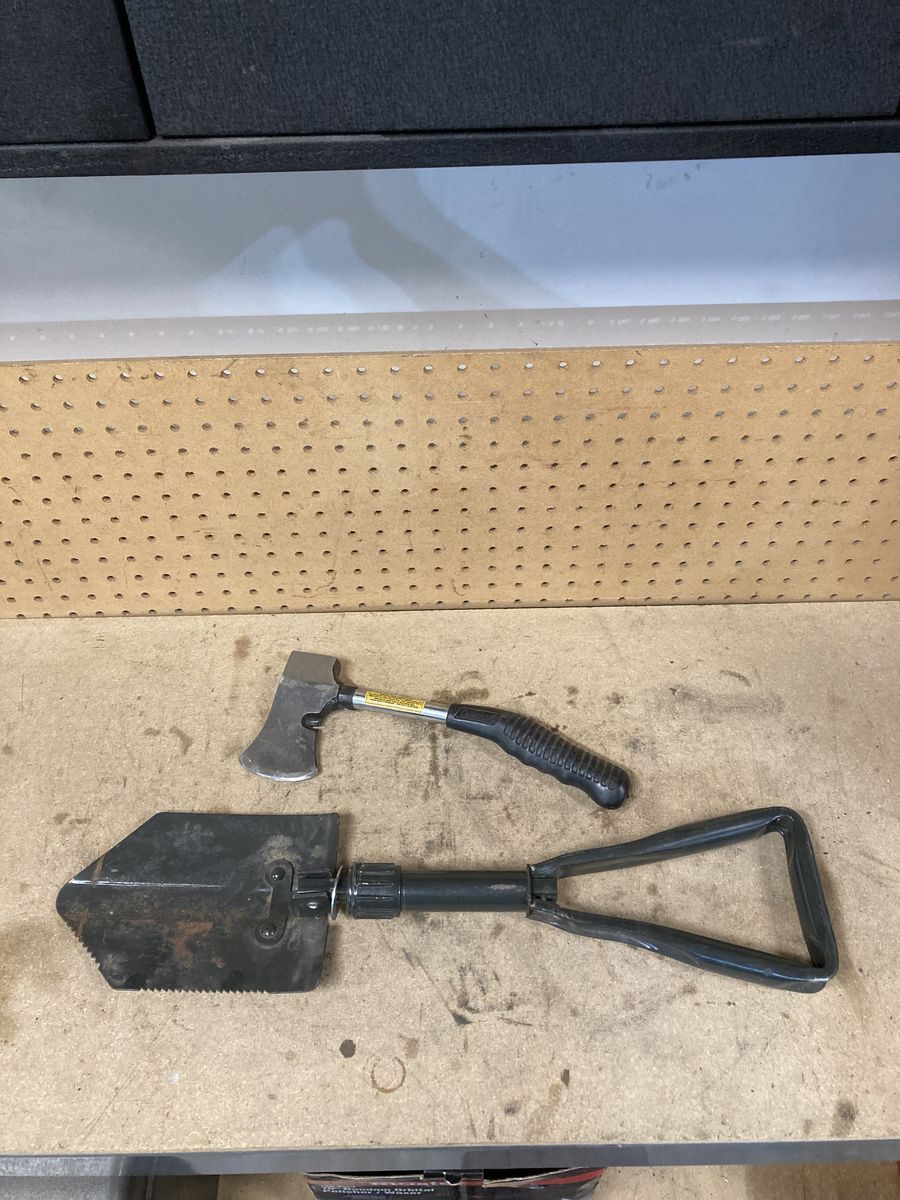 Hatchet and shovel