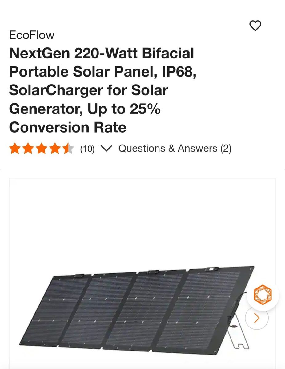 Portable solar panel 220 w