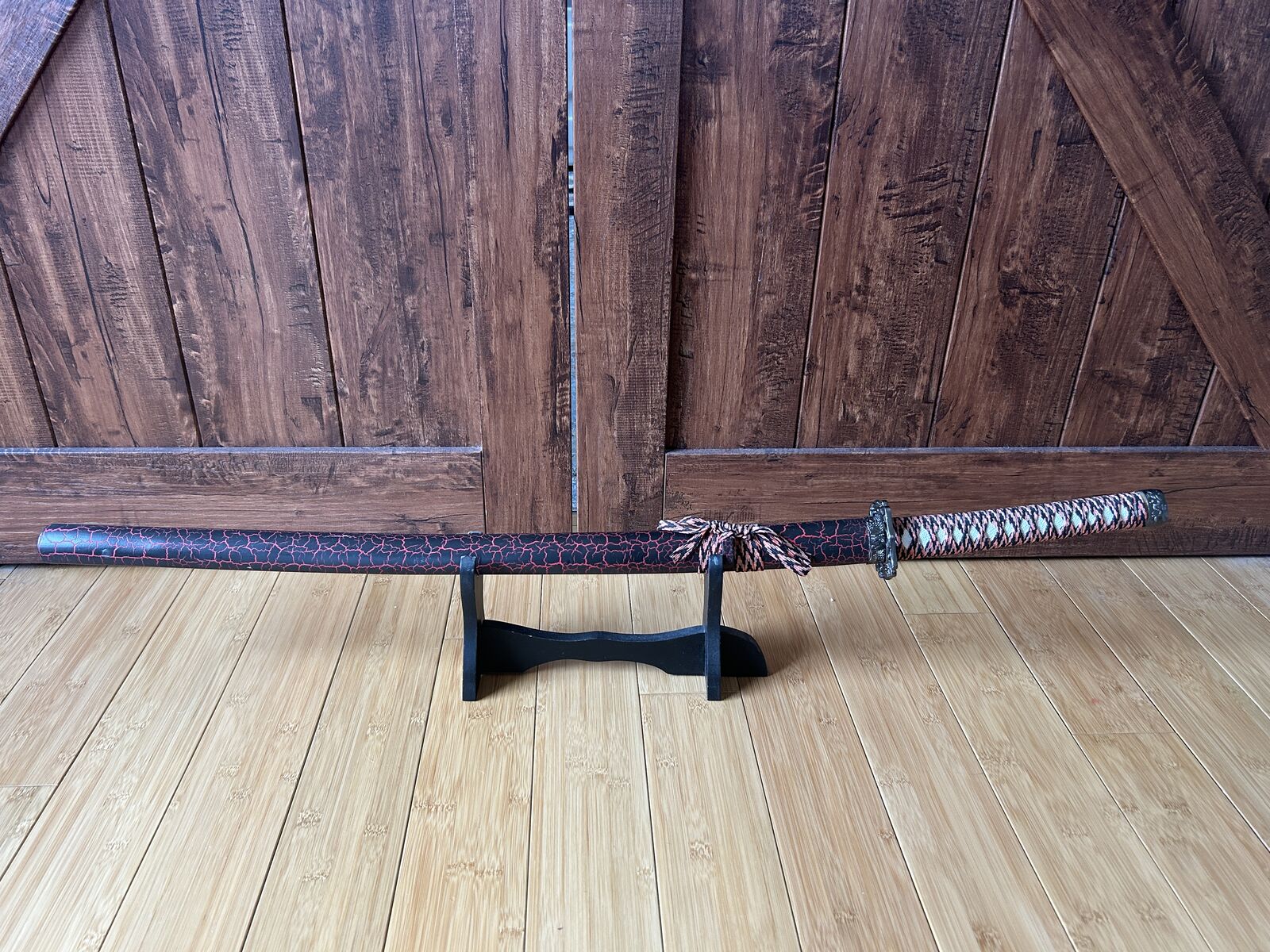 ️ Japanese-Style Katana Sword (Red & Black) – 40”