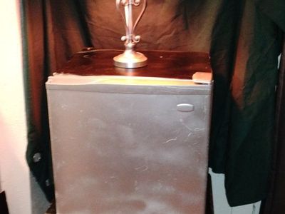Avanti Compact Mini Fridge with 2-Drawer Stand and Lamp