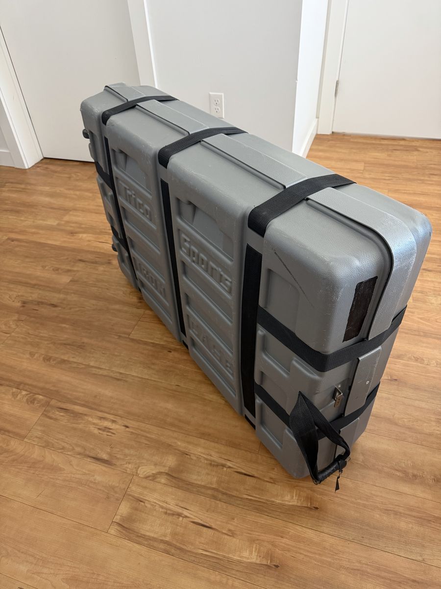 Trico Sports Iron Case Bike Travel Case - Grey, Hard Shell, with Straps