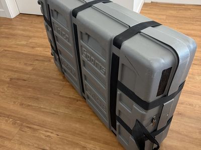 Trico Sports Iron Case Bike Travel Case - Grey, Hard Shell, with Straps