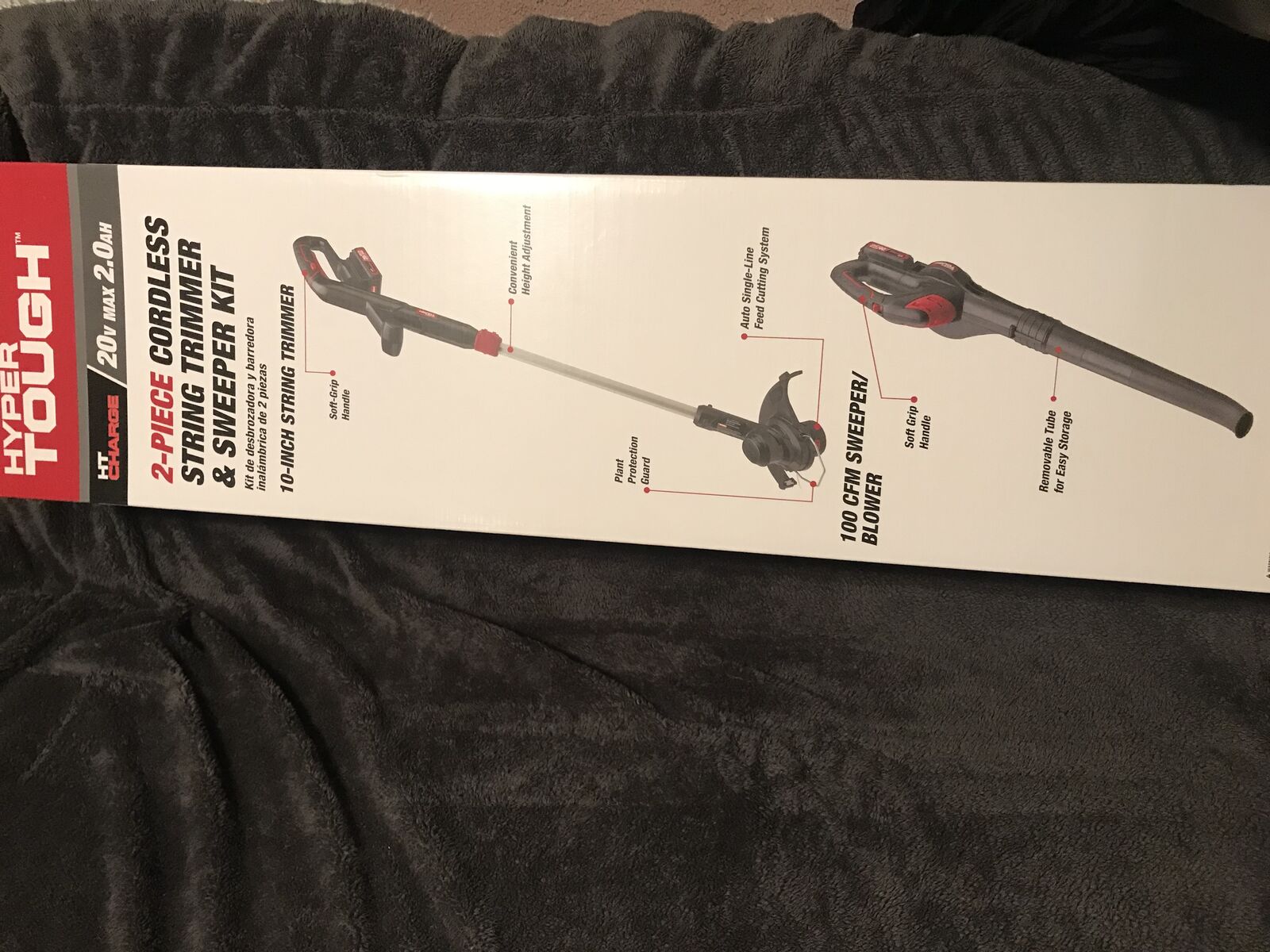 [NEW] Hyper Tough 20V Max Brushless Battery Powered Trimmer Blower Combo, HT22-401-003-07