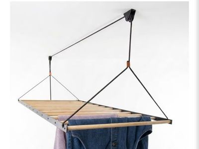 Premium ceiling hung laundry drying rack