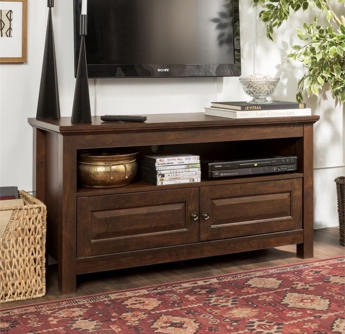 International concepts Entertainment/TV stand with 2 -Door.