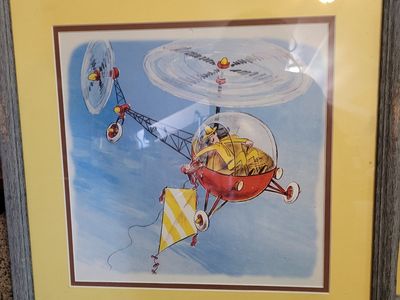Set of 3 Framed Curious George Storybook Art Prints - Nursery Wall Decor
