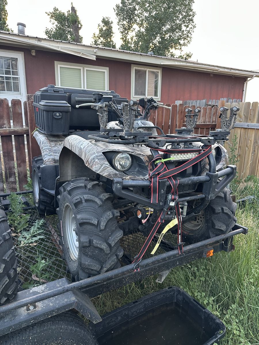 2 ATVs and trailer for trade