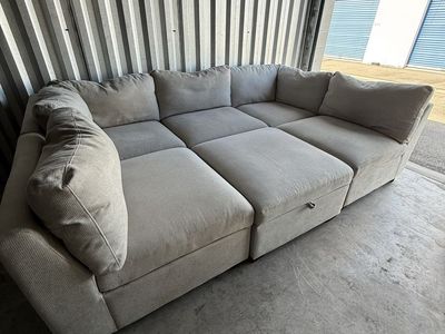 Beige 6 piece sectional - Free delivery!