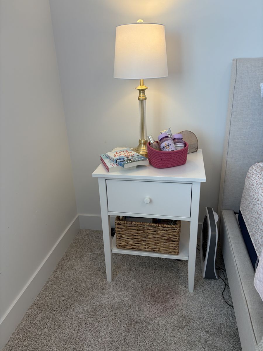 Two White IKEA Nightstands 