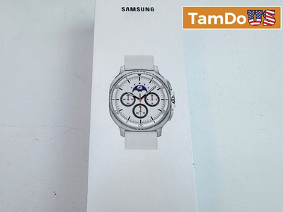 Samsung - Galaxy Watch 8 Classic Stainless Steel Smartwatch 46mm BT White (2025)