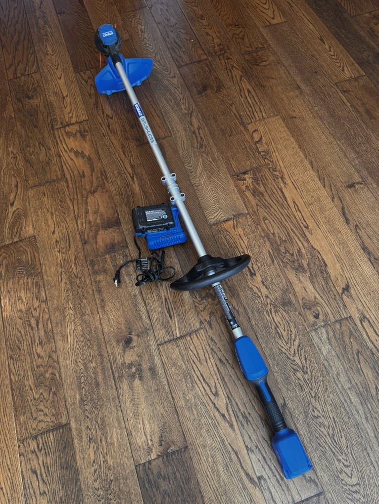 Kobalt 24V Cordless Battery String Trimmer + 4 AH Battery +Charger