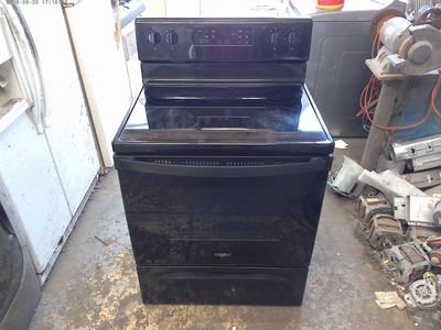 Whirlpool free standing black range