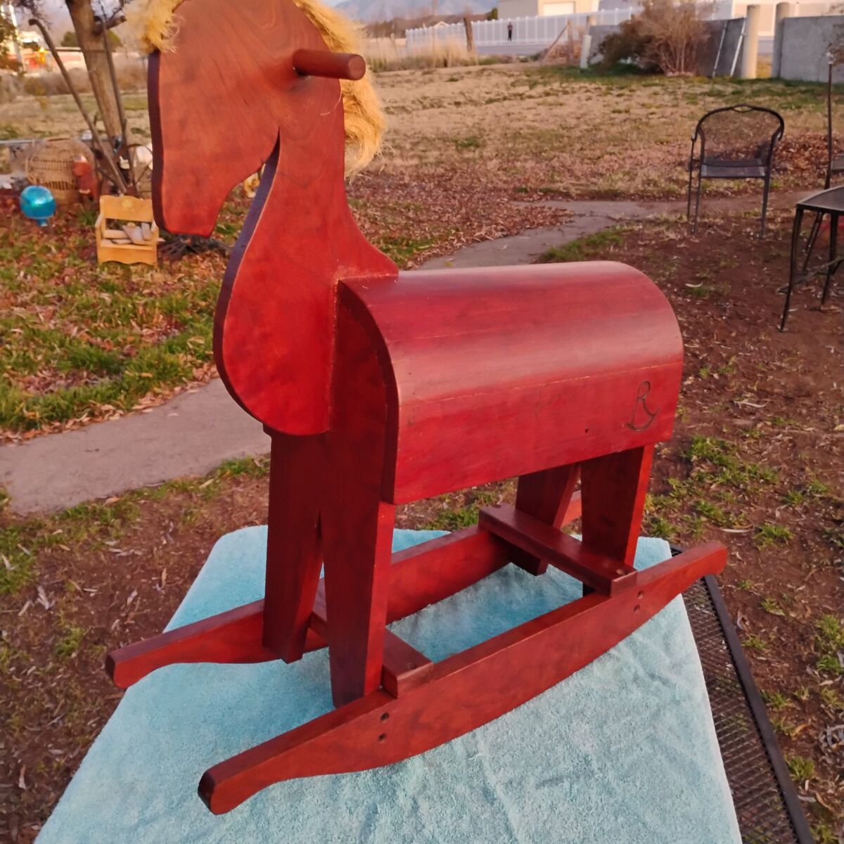 Vintage Custom Made Rocking Horse All Wood
