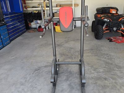 Weider Power Tower Dip Station Pull Up Bar with Vertical Knee Raise (VKR) - Used