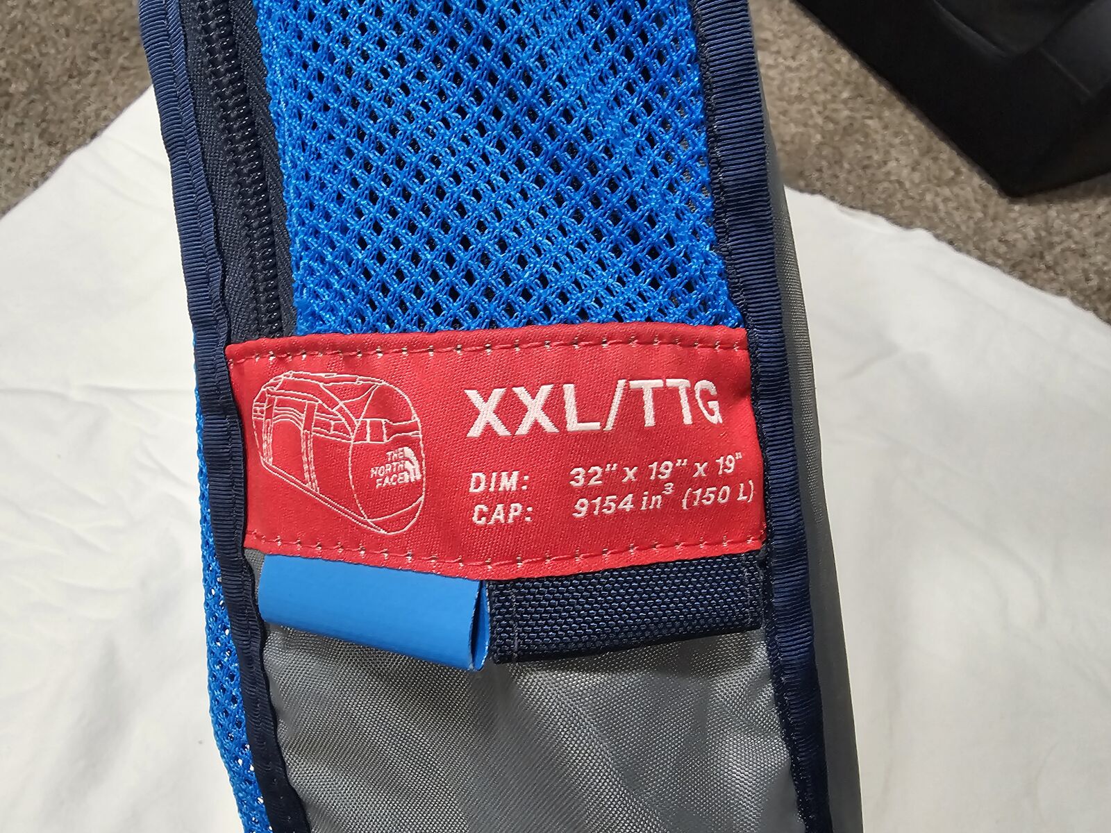 TNF duffel. XXL