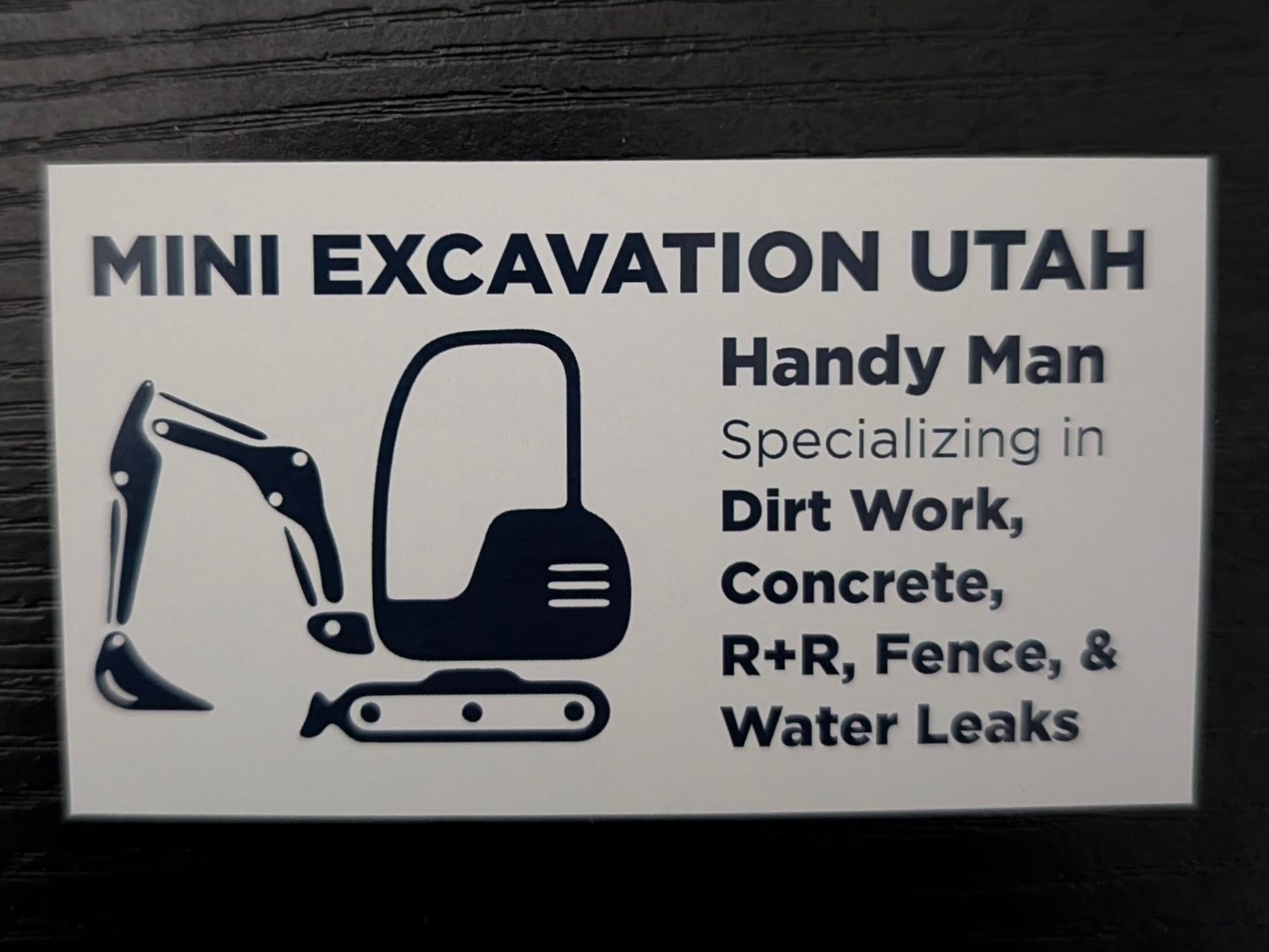 Mini Excavation Utah