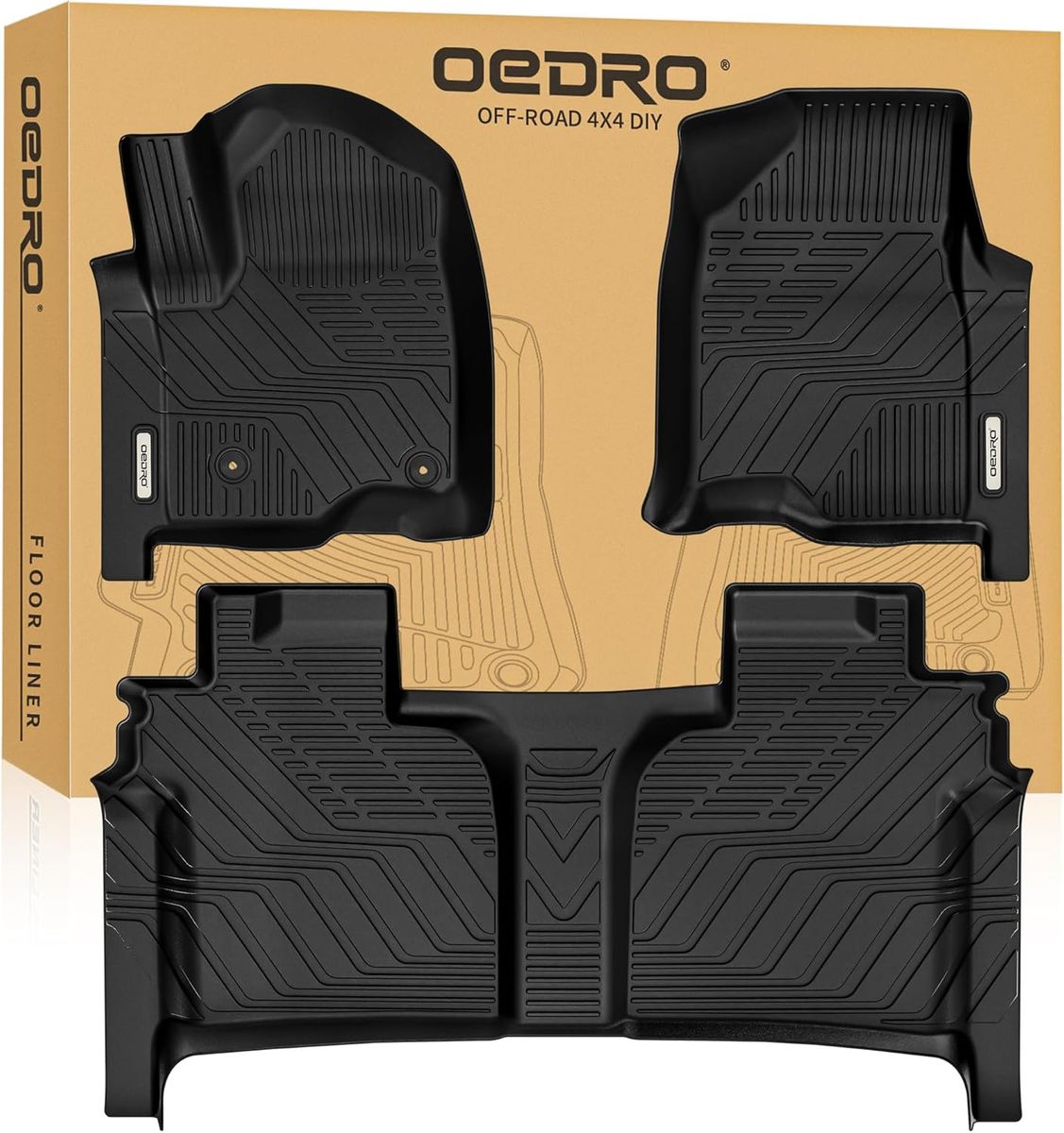 Floor Mats for 2019-2026 Chevy Silverado/GMC Sierra1500 Crew Cab & 2020-2026 Silverado/Sierra 2500HD/3500HD, Bucket Seat