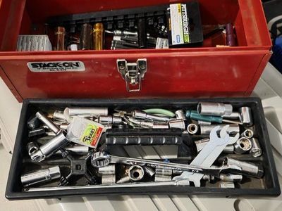 Toolboxes w/ Tools, free paints, oils etc.
