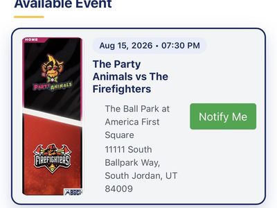 2x Tickets: Savannah Bananas: Firefighters vs Party Animals (Saturday)