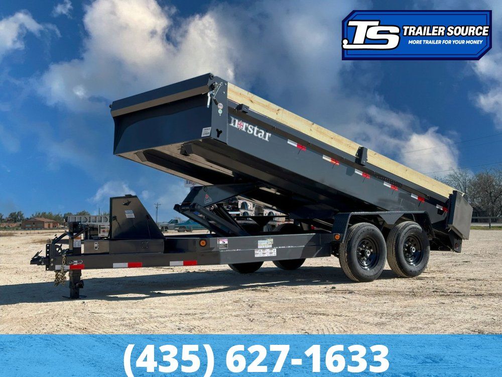 7x14 Norstar Iron Bull DCB Dump Trailer - 20" Sides - 14K GVWR