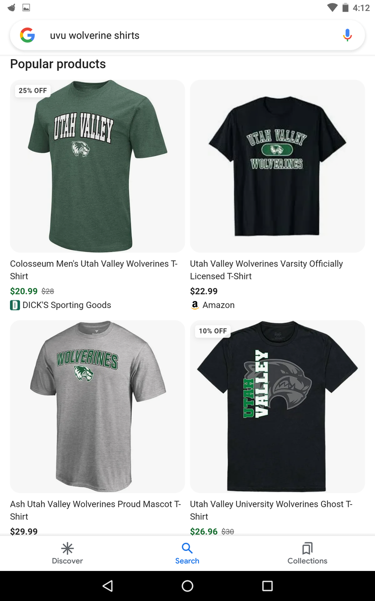 Utah college shirts.