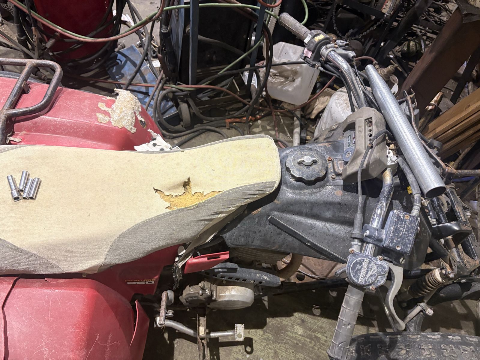 1981 Honda big red , 1984 Honda fourtrax, frame