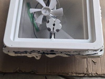 RV Roof Vent Fan with Screen Cover