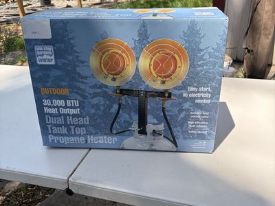 Never Been Opened one stop gardens winter 30,000 BTU Dual Head Propane Heater