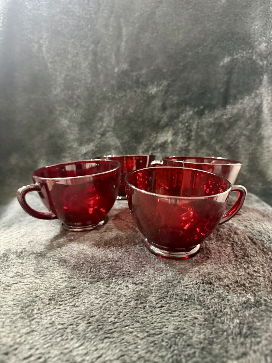 Vintage Anchor Hocking Royal Ruby Red Cups