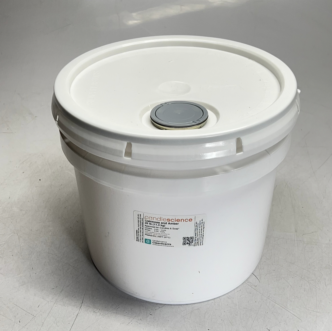 CANDLE SCIENCE Oakmoss & Amber Fragrance Oil For Soap & Candle Making 25lb Pail