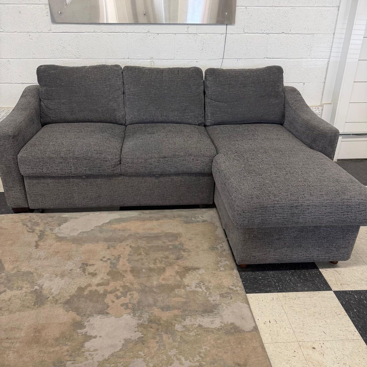 COSTCO CODDLE ARIA FABRIC SLEEPER SOFA W/ REVERSIBLE CHAISE & STORAGE!!