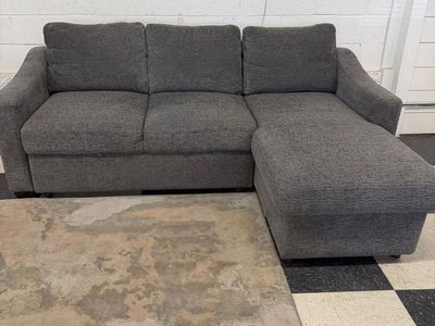 COSTCO CODDLE ARIA FABRIC SLEEPER SOFA W/ REVERSIBLE CHAISE & STORAGE!!