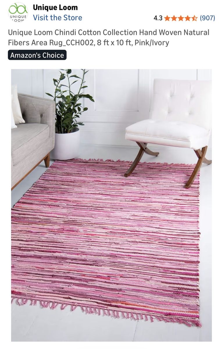 8x10 Pink Rug