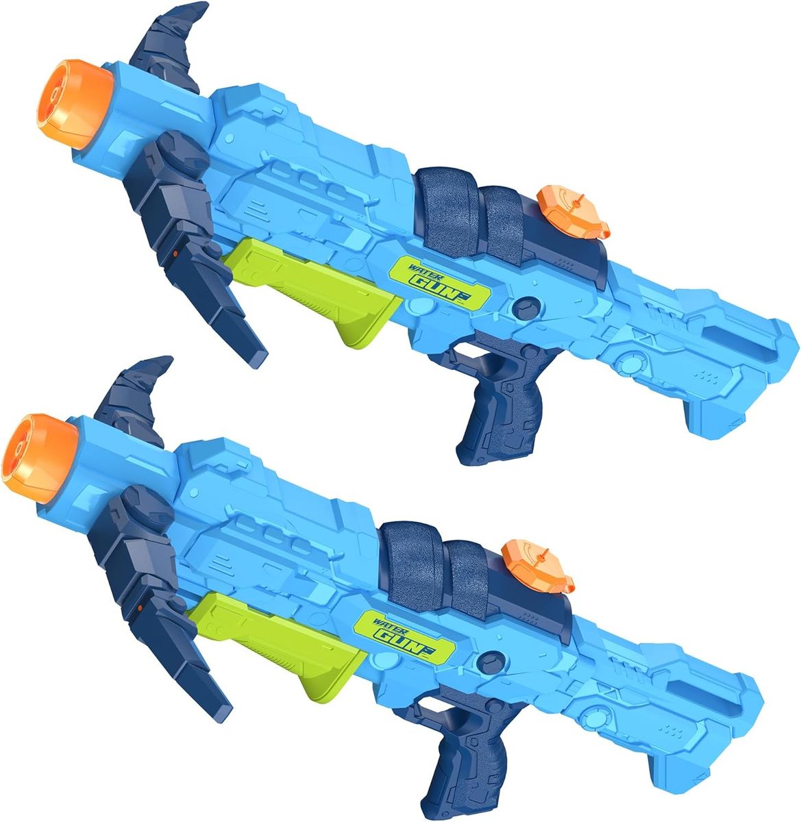 NEW 2 PCS Water Gun for Kids, Super Squirt Guns Water Soaker Blaster - 2 Nozzle, 4 Shooting Modes Switch