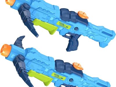 NEW 2 PCS Water Gun for Kids, Super Squirt Guns Water Soaker Blaster - 2 Nozzle, 4 Shooting Modes Switch