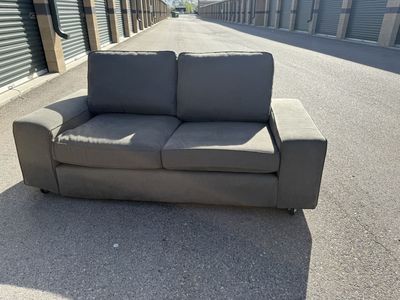 Large Grey Comfy Couch W/ottman- Will Deliver