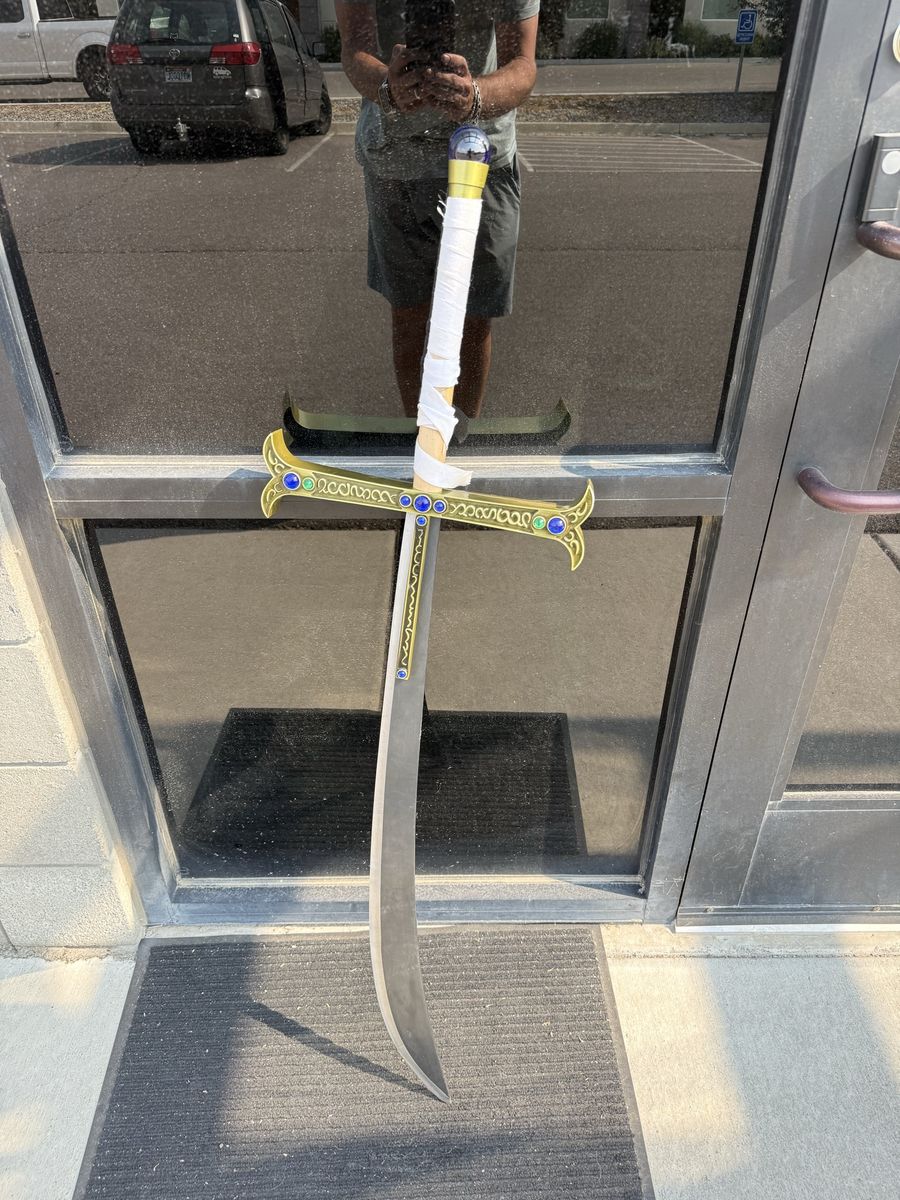 One Piece Dracule Mihawk Yoru Sword Replica - Dull Metal Blade - No Scabbard