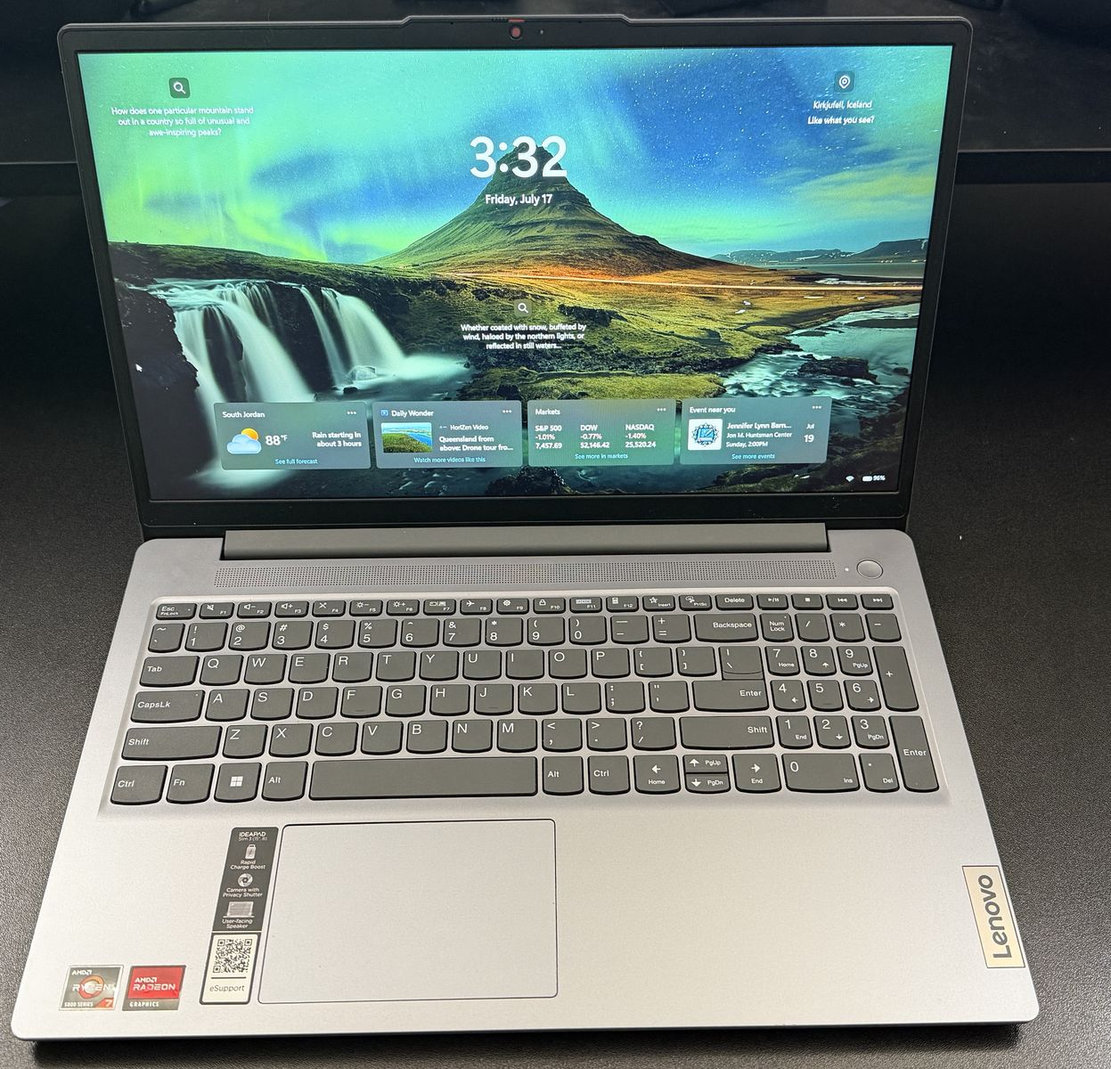 Lenovo IdeaPad Slim 3 15.6" Touchscreen Laptop – Ryzen 7, 16GB RAM – Like New